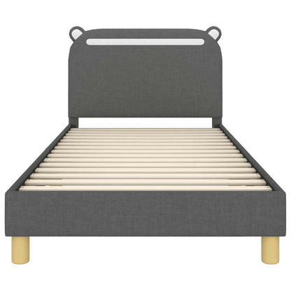 Struttura letto bambini con testata Grigio scuro 90 x 190 cm