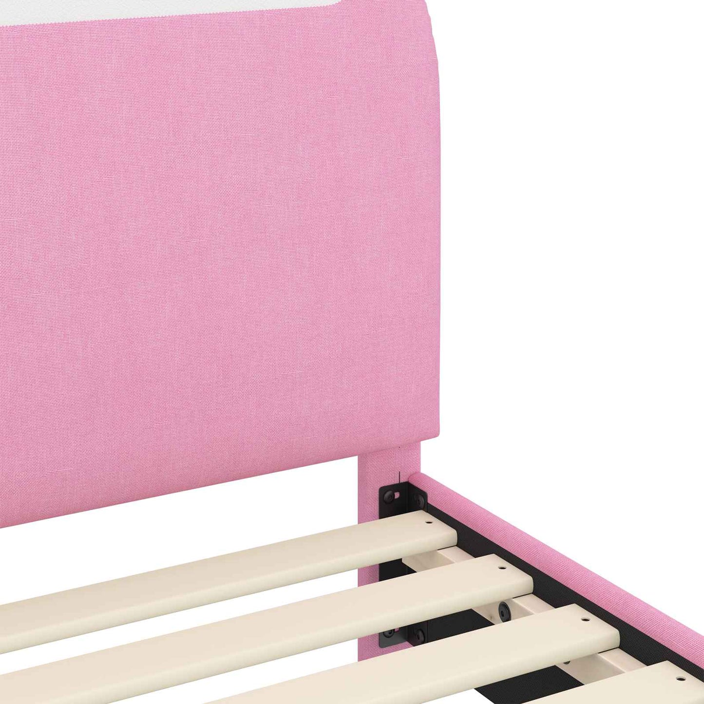 Struttura letto bambini con testata Rosa 90 x 190 cm Tessuto