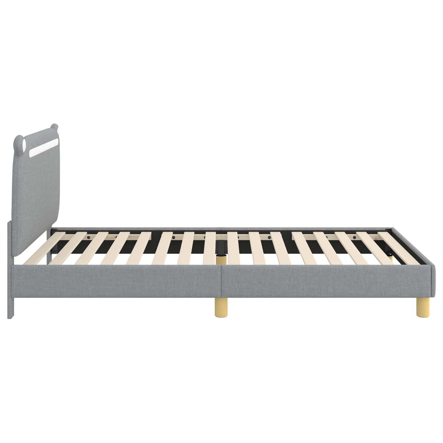 Struttura letto bambini con testata Grigio chiaro 90 x 200 cm