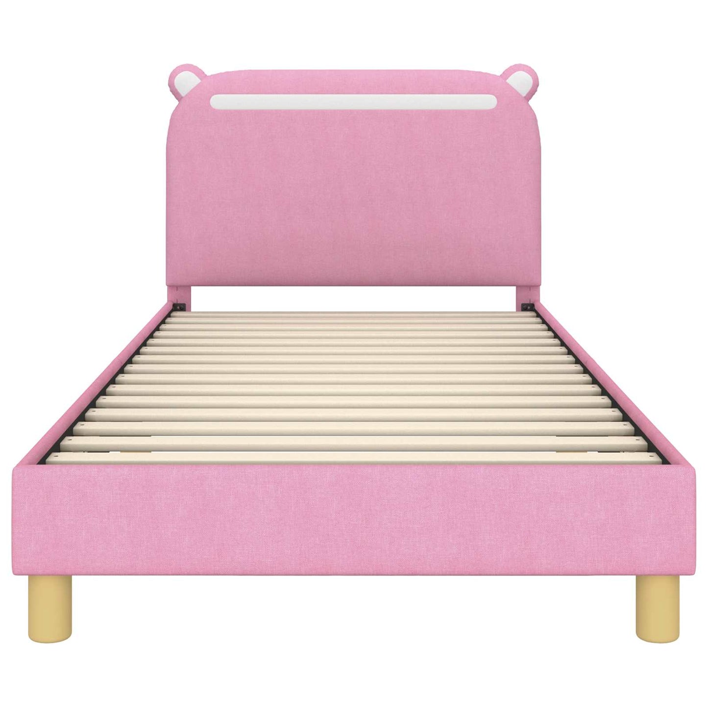 Struttura letto bambini con testata Rosa 90 x 200 cm Tessuto