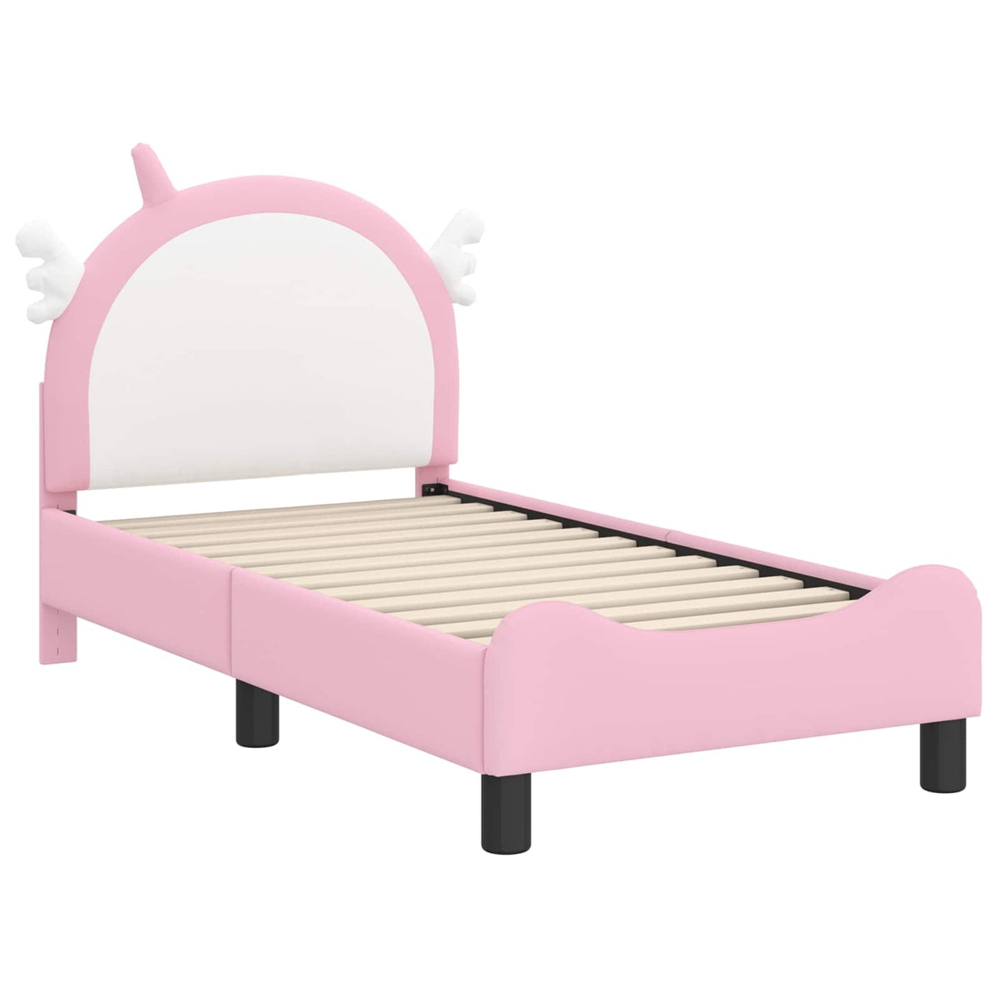 Struttura letto per bambini con testata Rosa 70 x 140 cm PU