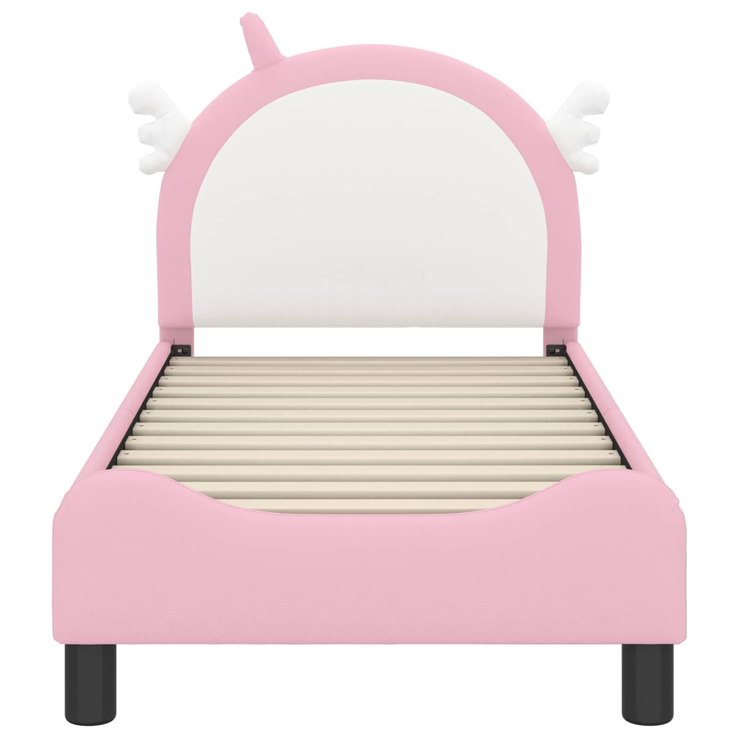 Struttura letto per bambini con testata Rosa 70 x 140 cm PU