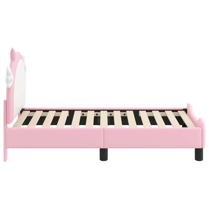 Struttura letto per bambini con testata Rosa 70 x 140 cm PU