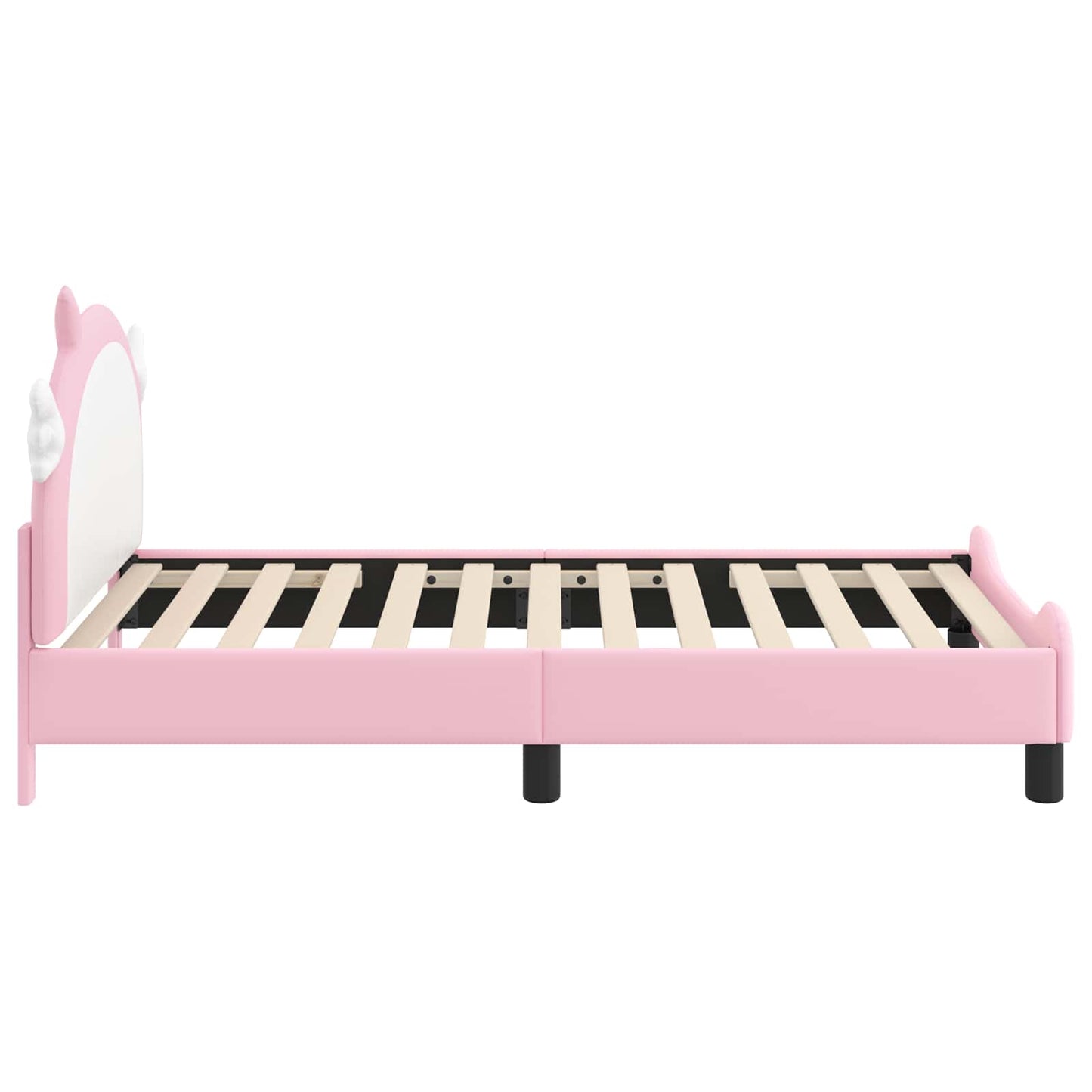 Struttura letto bambini con testata Rosa 80 x 160 cm PU