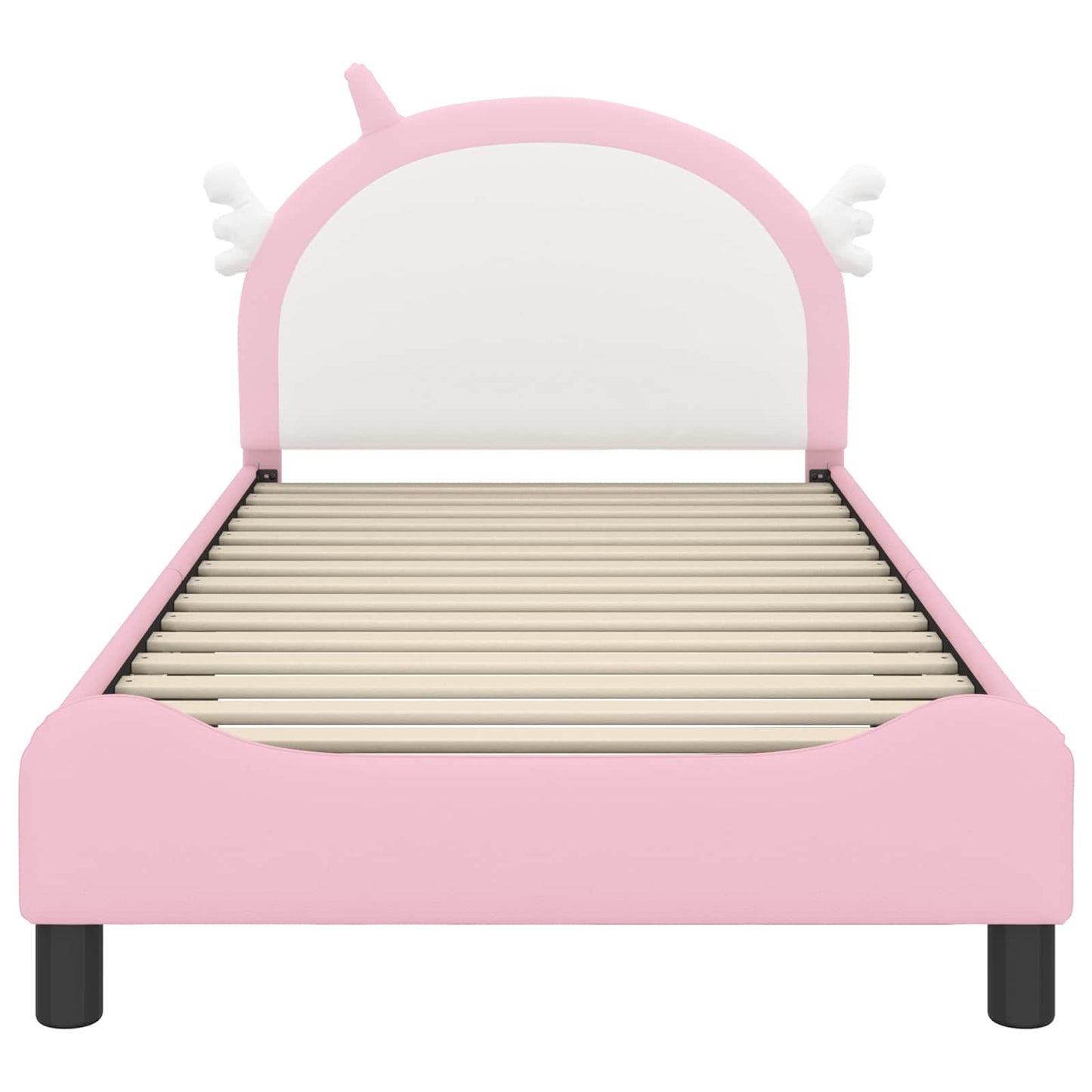 Struttura letto bambini con testata Rosa 80 x 200 cm PU
