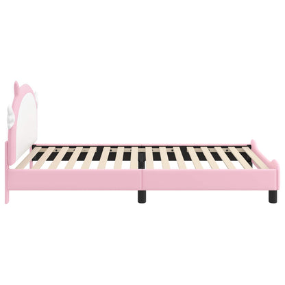 Struttura letto bambini con testata Rosa 80 x 200 cm PU