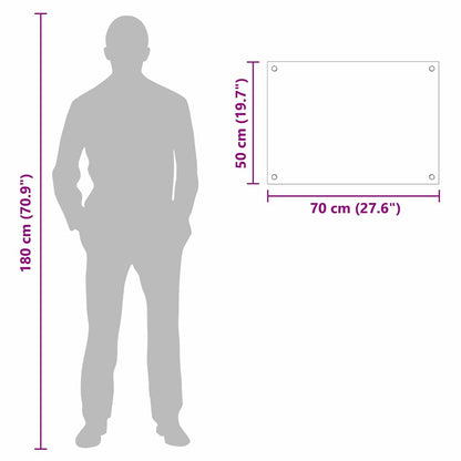 Rivestimento da Cucina Bianco 70 x 50 cm vetro temperato
