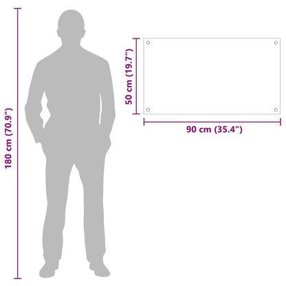 Rivestimento da Cucina Bianco 90 x 50 cm vetro temperato