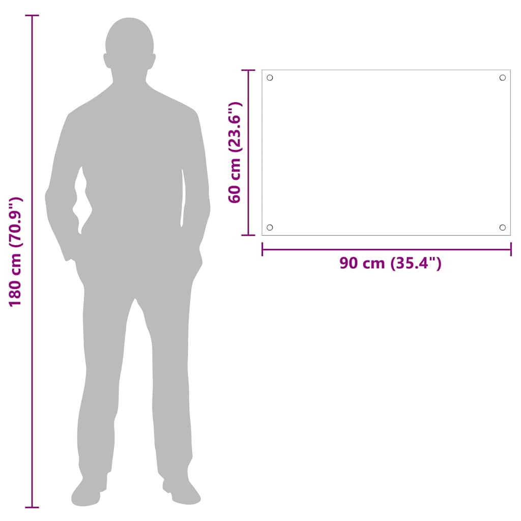 Rivestimento da Cucina Bianco 90 x 60 x 0.8 cm vetro temperato