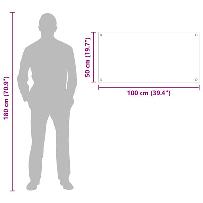 Rivestimento da Cucina Bianco 100 x 50 x 0.8 cm vetro temperato