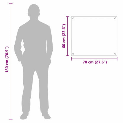 Rivestimento da Cucina Nero 70 x 60 x 0.8 cm vetro temperato