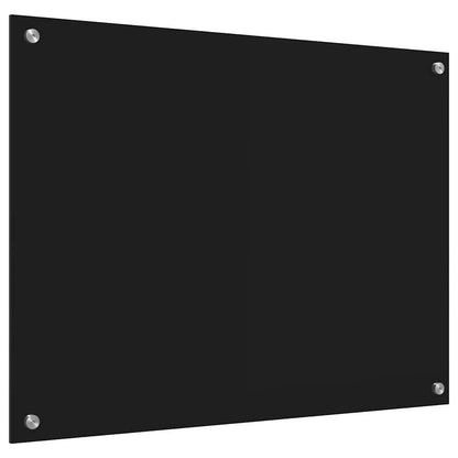 Rivestimento da Cucina Nero 80 x 60 x 0.8 cm vetro temperato