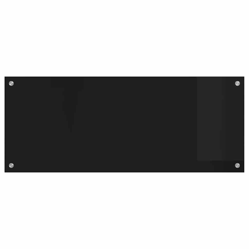 Rivestimento da Cucina Nero 100 x 40 x 0.8 cm vetro temperato