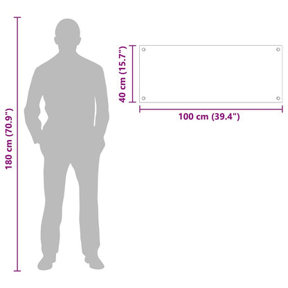 Rivestimento da Cucina Nero 100 x 40 x 0.8 cm vetro temperato
