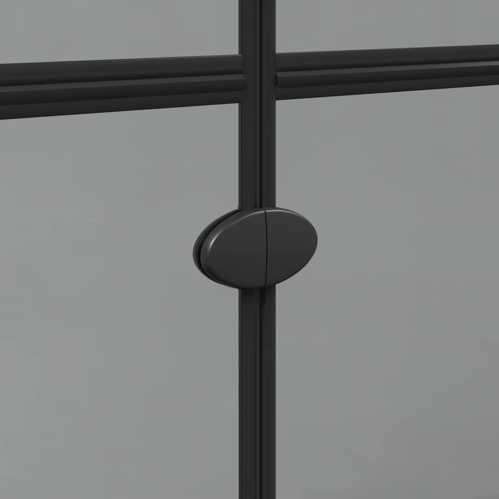 Parete doccia Walk-in Nero e trasparente scuro 80 x 190 cm - homemem39