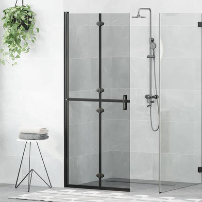 Parete doccia Walk-in Nero e trasparente scuro 80 x 190 cm - homemem39