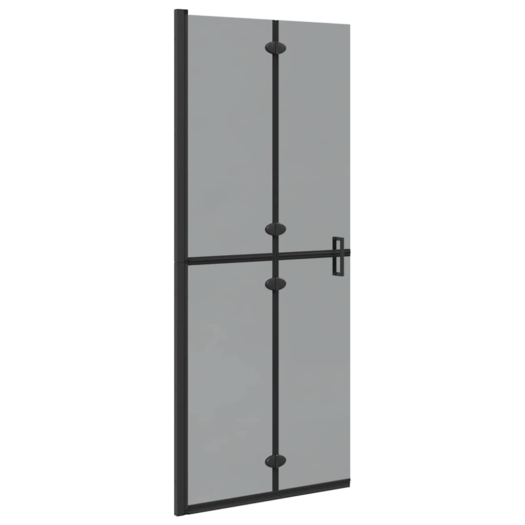 Parete doccia Walk-in Nero e trasparente scuro 80 x 190 cm - homemem39