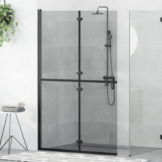 Parete doccia Walk-in Nero e trasparente scuro 120 x 190 cm - homemem39