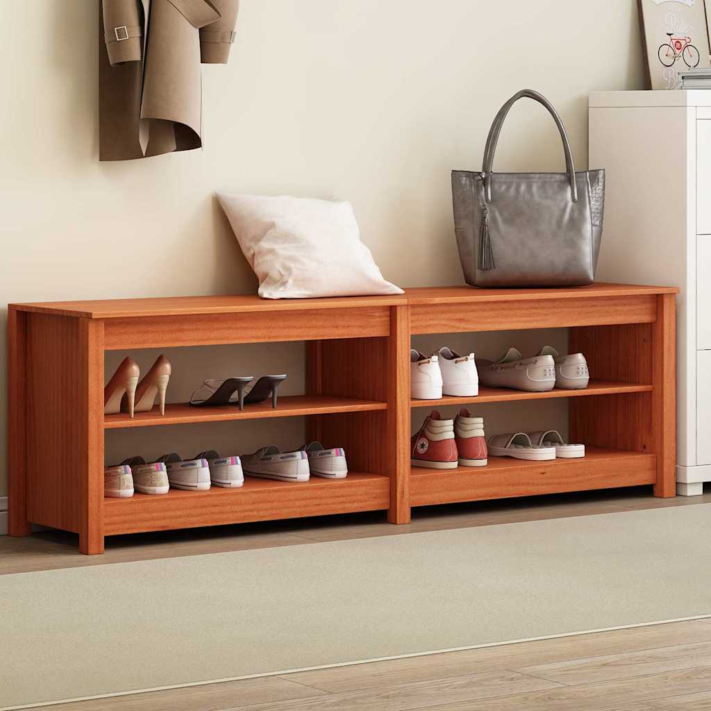 Panca per scarpe Cera marrone 160 x 36.5 x 50 cm