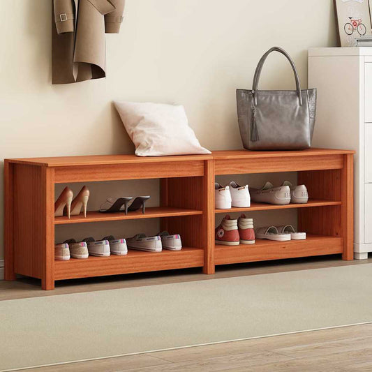 Panca per scarpe Cera marrone 160 x 36.5 x 50 cm
