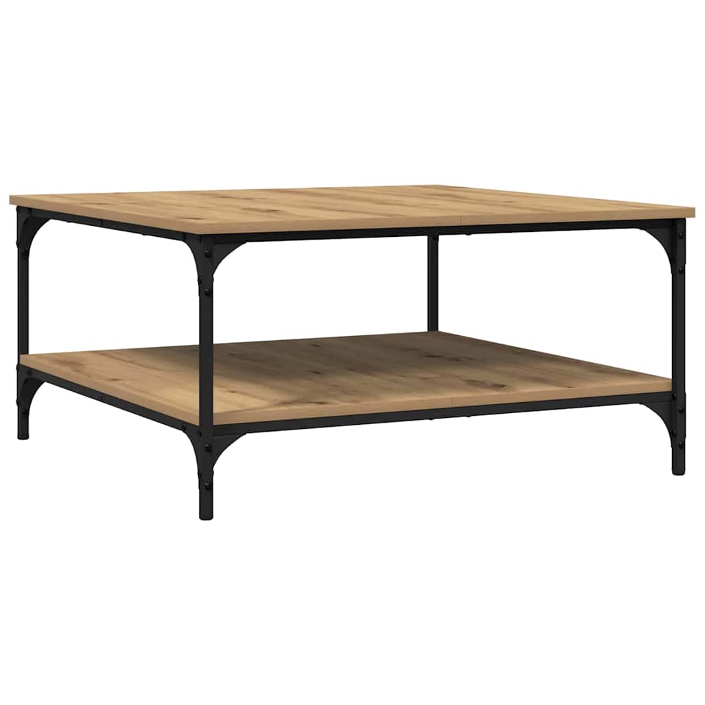 Tavolino da salotto rovere artigianale 80 x 80 x 40 cm