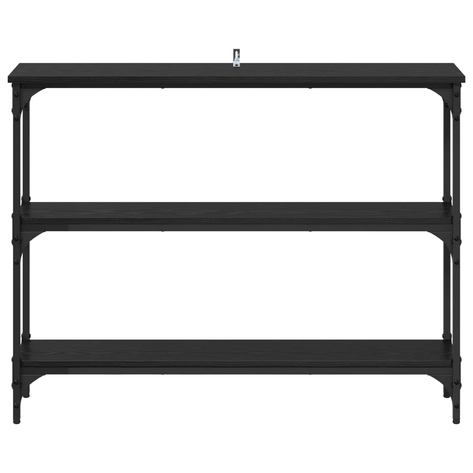 Tavolo consolle con lo scaffale Rovere nero 100 x 22,5 x 75 cm | homemem39