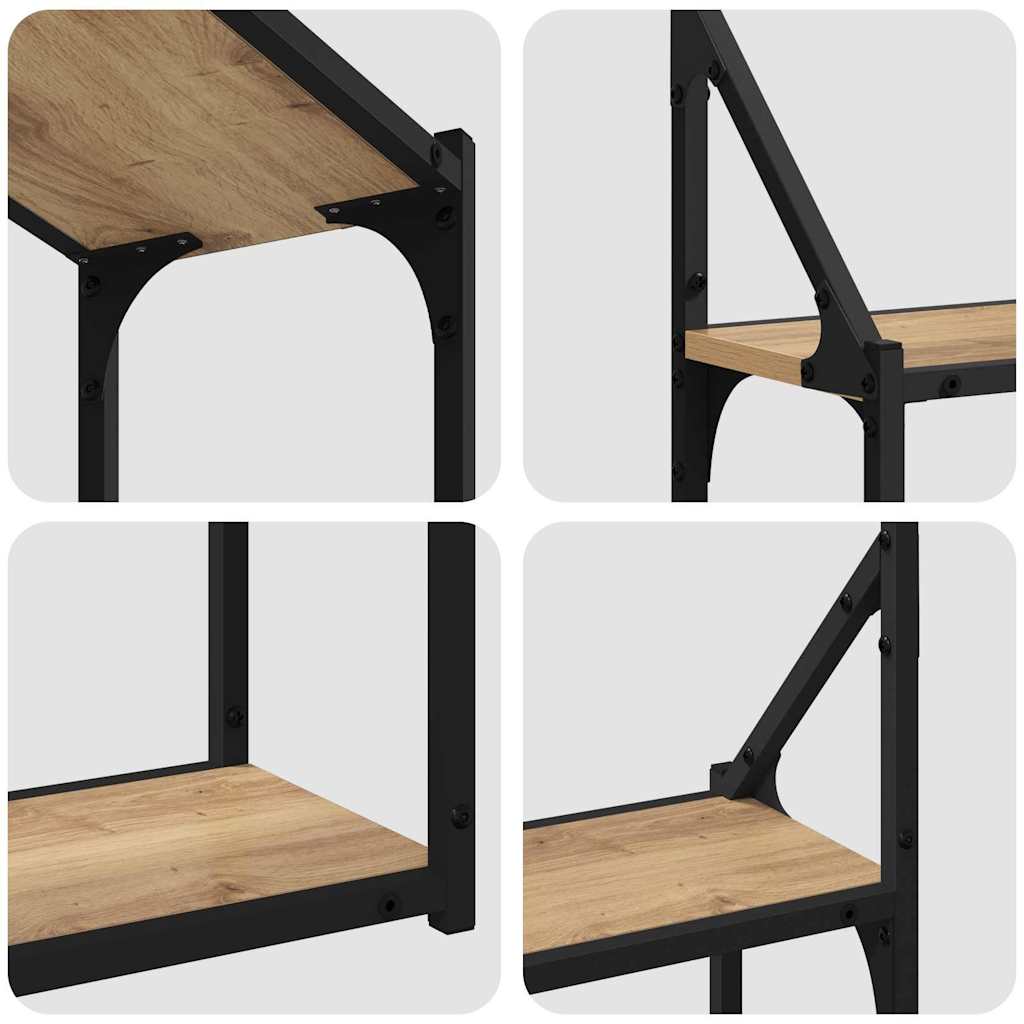 Scaffale da parete A parete rovere artigianale 60 x 21 x 51 cm | homemem39