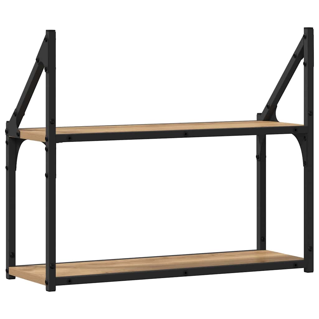 Scaffale da parete A parete rovere artigianale 60 x 21 x 51 cm | homemem39
