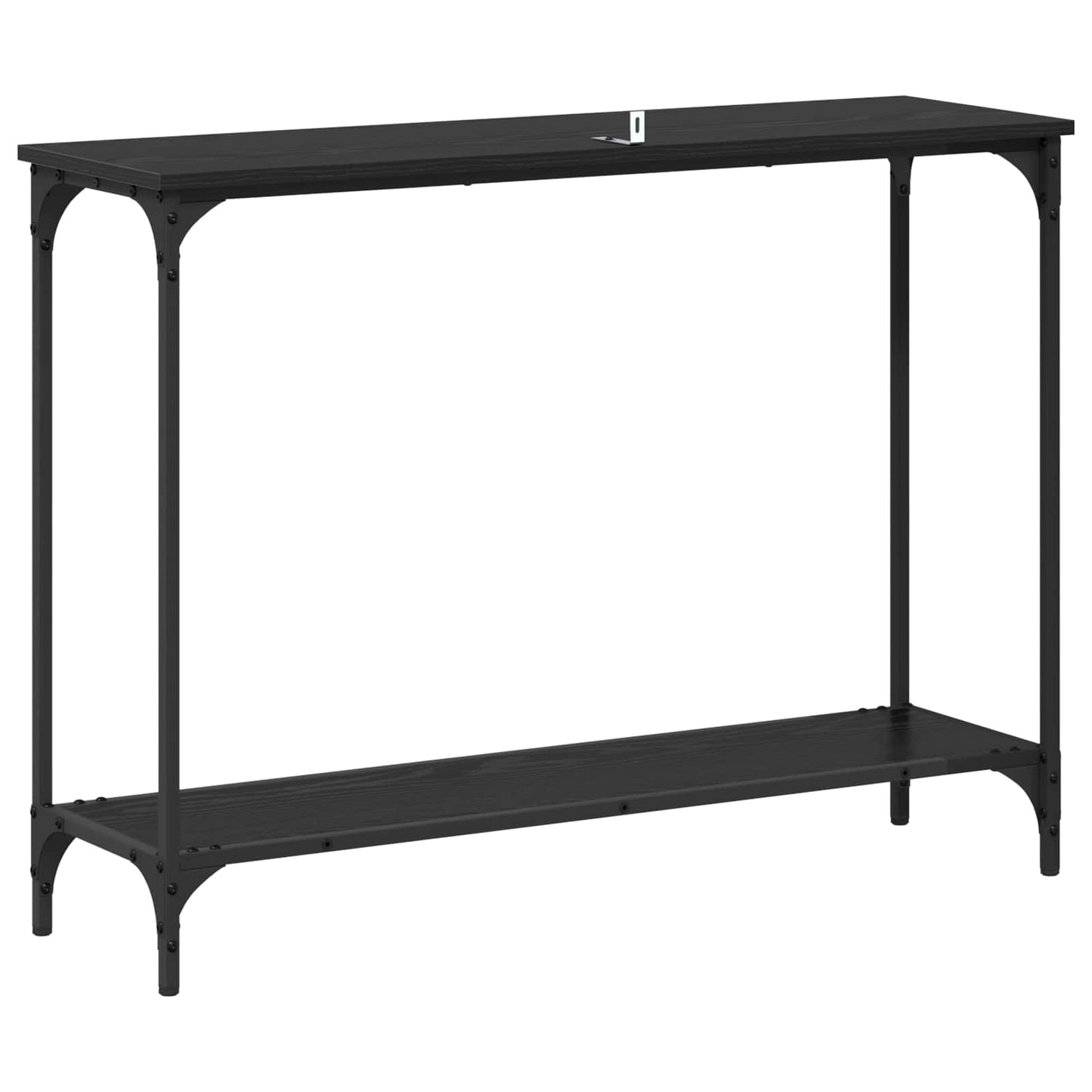 Tavolo consolle con lo scaffale Rovere nero 101 x 30.5 x 75 cm | homemem39