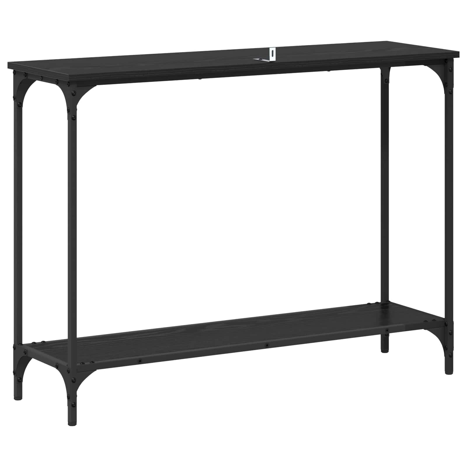 Tavolo consolle con lo scaffale Rovere nero 101 x 30.5 x 75 cm | homemem39