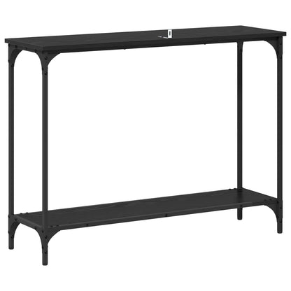 Tavolo consolle con lo scaffale Rovere nero 101 x 30.5 x 75 cm | homemem39