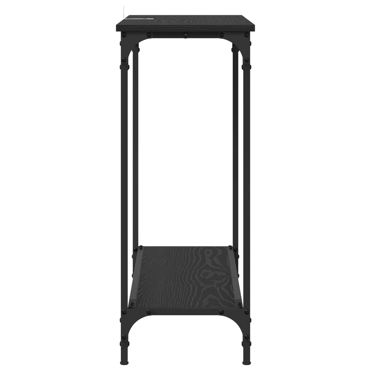 Tavolo consolle con lo scaffale Rovere nero 101 x 30.5 x 75 cm | homemem39
