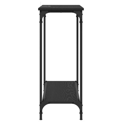 Tavolo consolle con lo scaffale Rovere nero 101 x 30.5 x 75 cm | homemem39