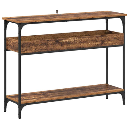 Tavolo consolle con lo scaffale Legno vecchio 100 x 29 x 75 cm
