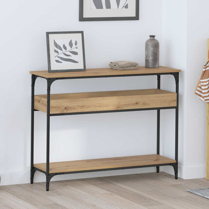 Tavolo consolle rovere artigianale 100 x 29 x 75 cm | homemem39