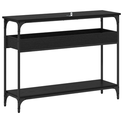 Tavolo consolle Rovere nero 100 x 29 x 75 cm Legno multistrato | homemem39