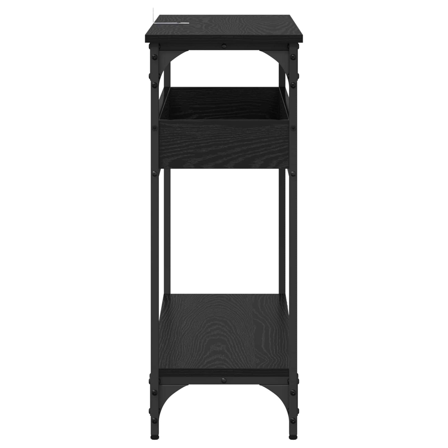 Tavolo consolle Rovere nero 100 x 29 x 75 cm Legno multistrato | homemem39