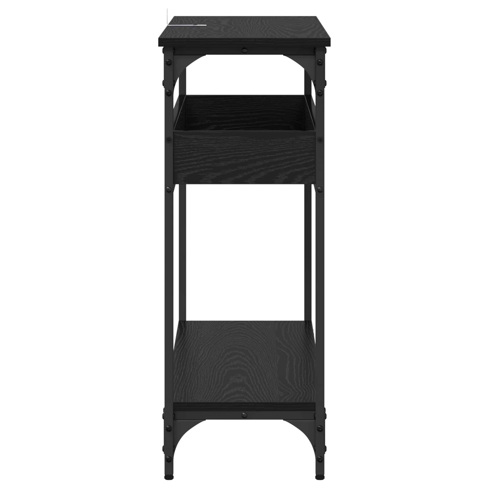 Tavolo consolle Rovere nero 100 x 29 x 75 cm Legno multistrato | homemem39