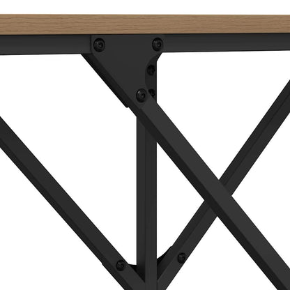 Tavolo consolle rovere artigianale 140 x 29 x 75 cm
