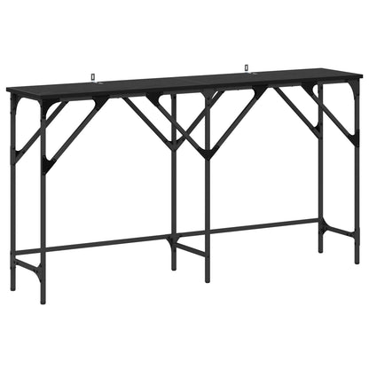 Tavolo consolle Rovere Nero 140 x 29 x 75 cm Legno multistrato | homemem39