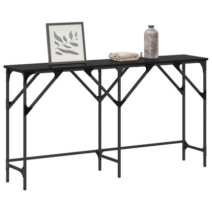 Tavolo consolle Rovere Nero 140 x 29 x 75 cm Legno multistrato | homemem39