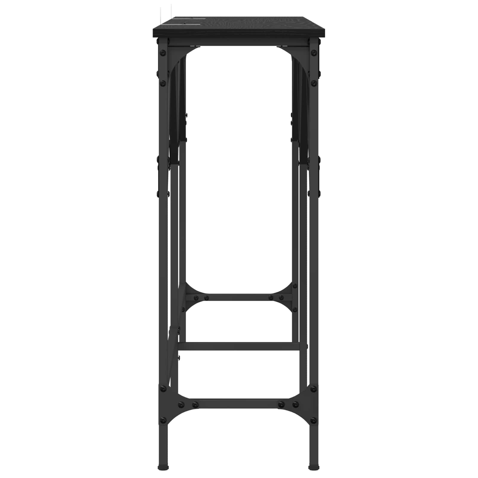 Tavolo consolle Rovere Nero 140 x 29 x 75 cm Legno multistrato | homemem39