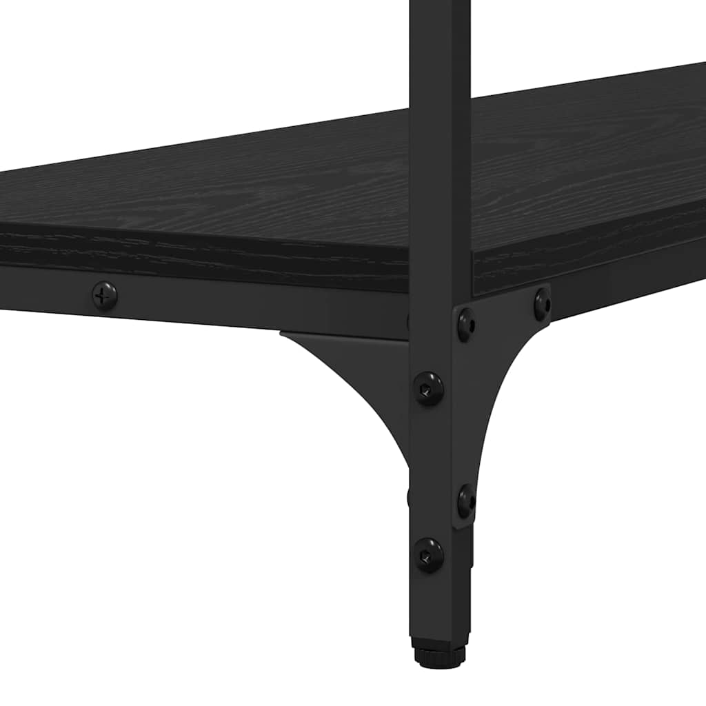 Tavolo consolle Rovere nero 100 x 30 x 75 cm Legno multistrato