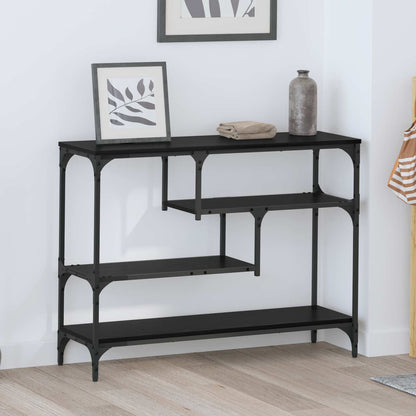Tavolo consolle Rovere Nero 100 x 30 x 75 cm Legno multistrato | homemem39