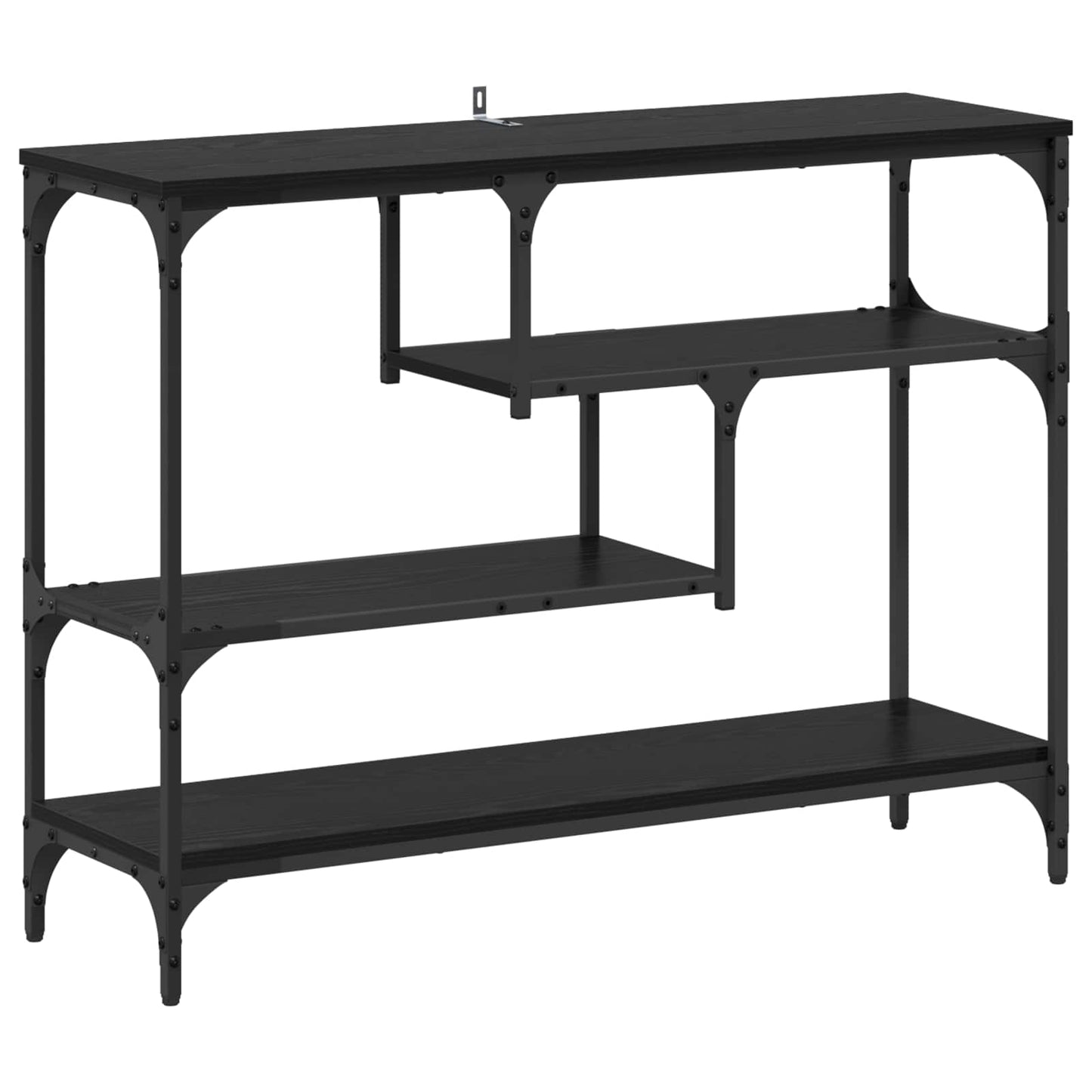 Tavolo consolle Rovere Nero 100 x 30 x 75 cm Legno multistrato | homemem39