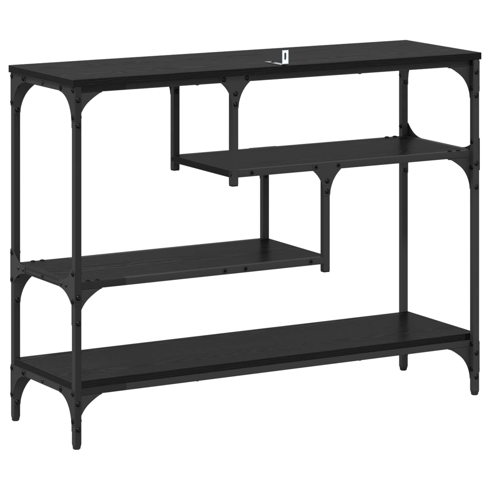 Tavolo consolle Rovere Nero 100 x 30 x 75 cm Legno multistrato | homemem39