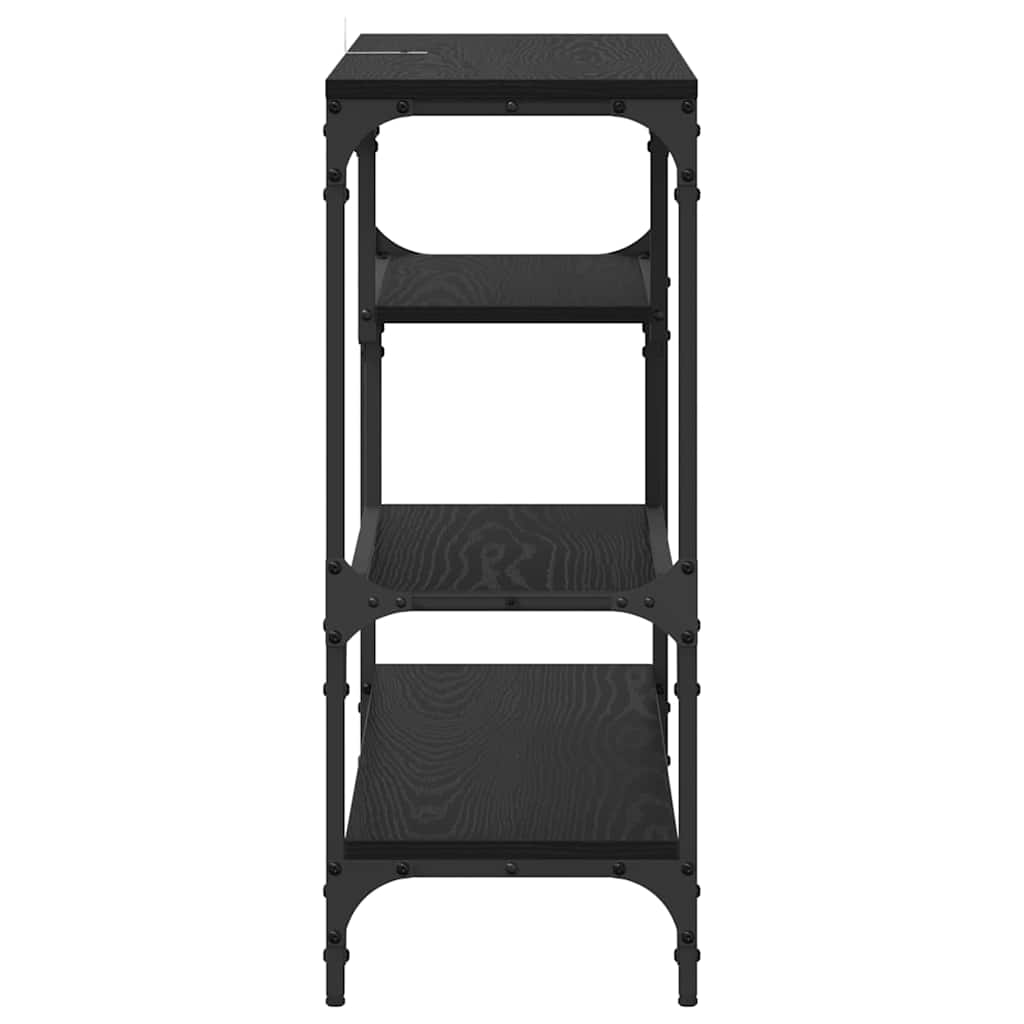 Tavolo consolle Rovere nero 100 x 30 x 75 cm Legno multistrato
