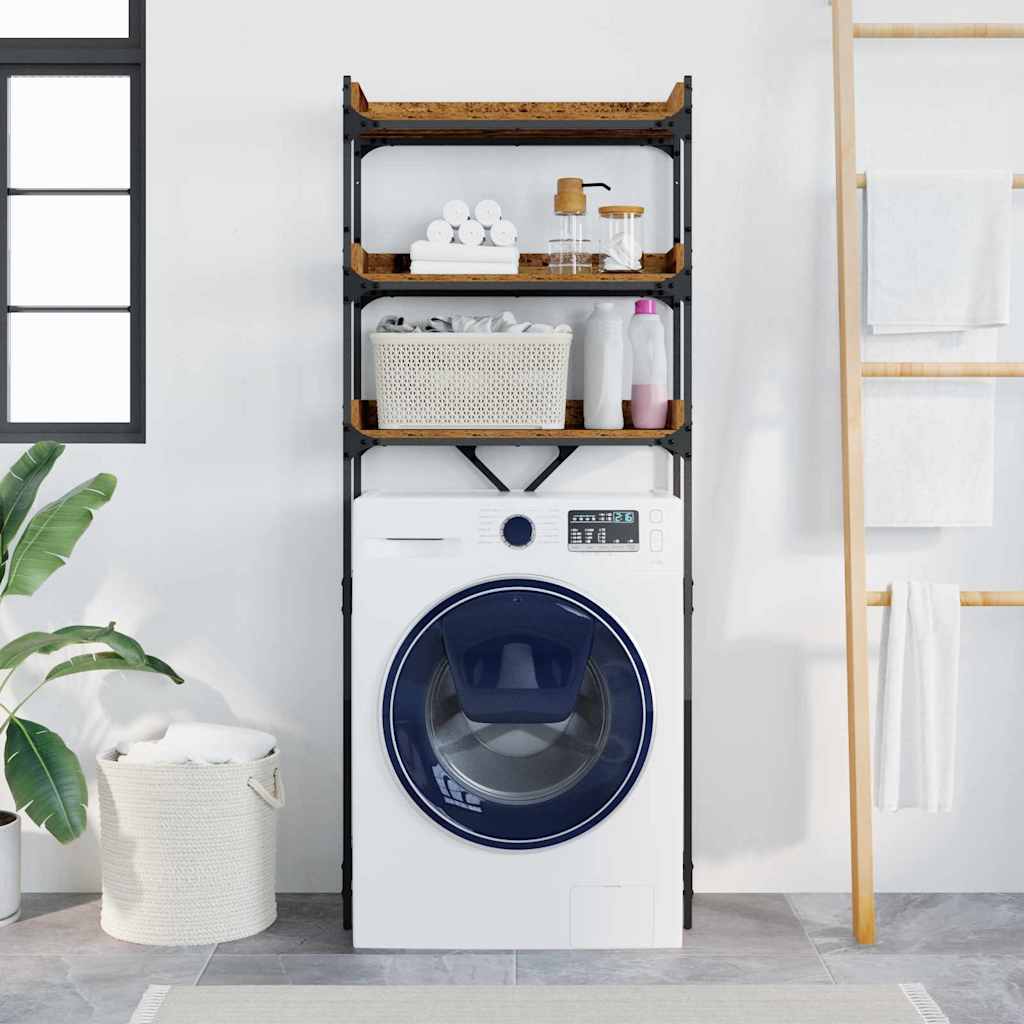 Mensola per lavatrice Legno vecchio 67 x 25 x 163 cm