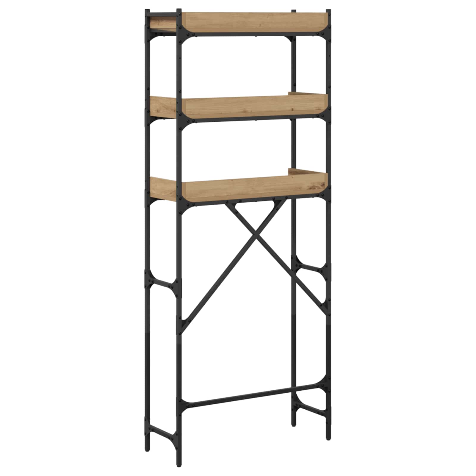 Mensola per lavatrice Rovere artigianale 67 x 25 x 163 cm | homemem39