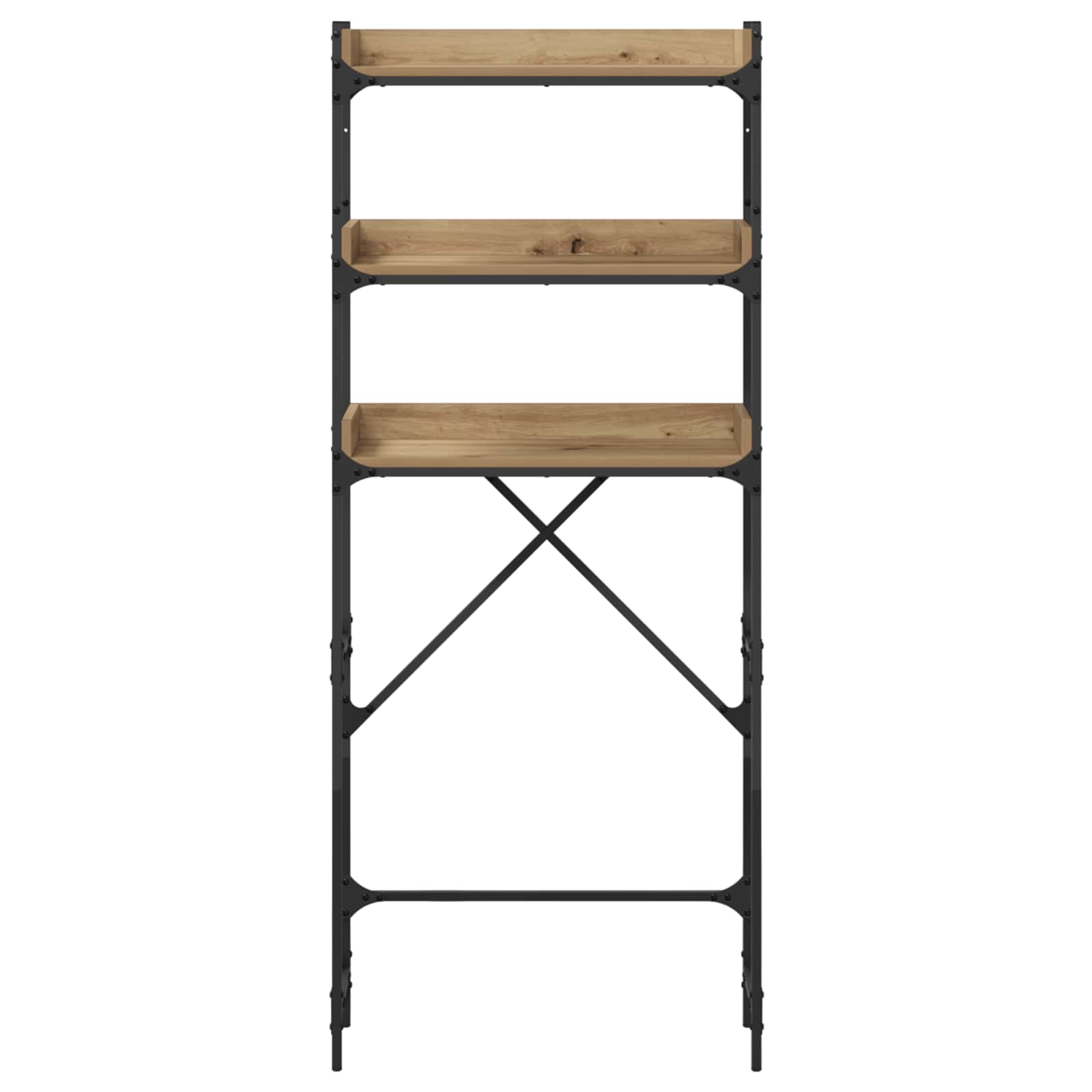 Mensola per lavatrice Rovere artigianale 67 x 25 x 163 cm | homemem39